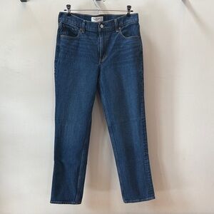 Abercrombie & Fitch Women's Straight Leg Dark Blue Jeans